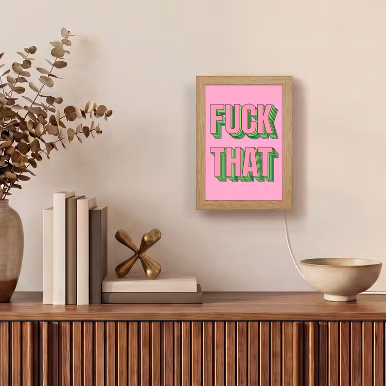 Tafellamp - Tekst - Bold - Roze — 4