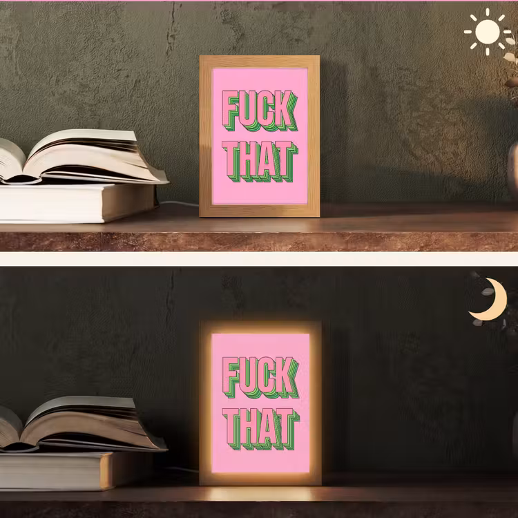 Tafellamp - Tekst - Bold - Roze — 5