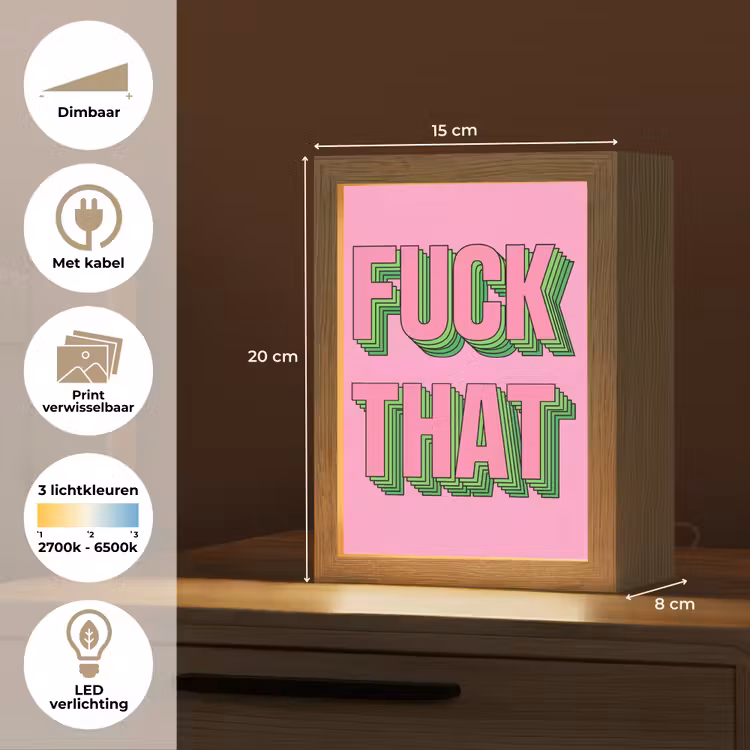 Tafellamp - Tekst - Bold - Roze — 7
