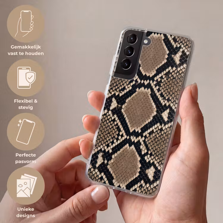 Telefoonhoesje - Slangenprint - Python - Bruin — 3