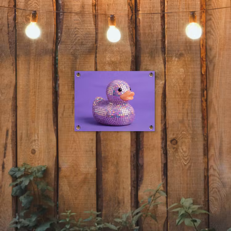 Tuinposter - Disco - Eend - Paars — 2