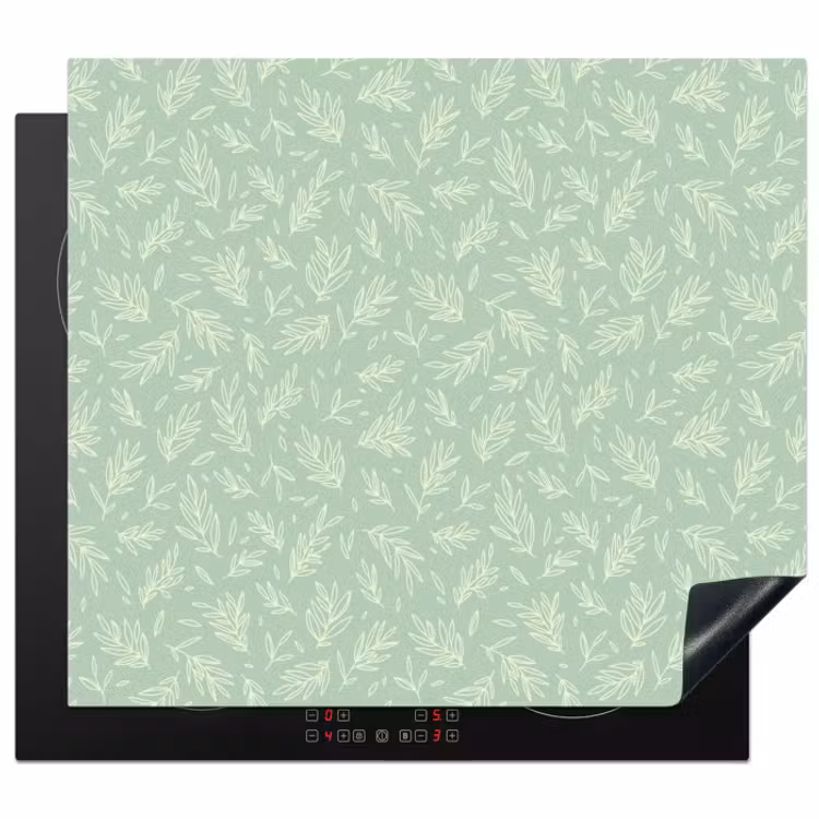 Inductie beschermer vinyl 3mm - Verfrissende Groene Bladeren — 1
