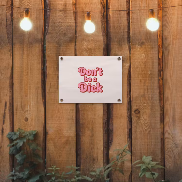 Tuinposter - Tekst - Boodschap - Roze — 2