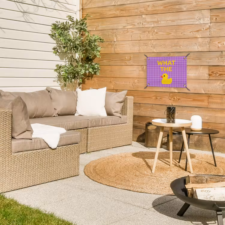Tuinposter - Tekst - Eend - Paars — 4