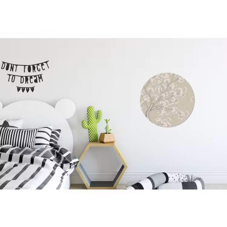 Wandcirkel - Aluminium - Sereen - Bloesem - Wit — 5