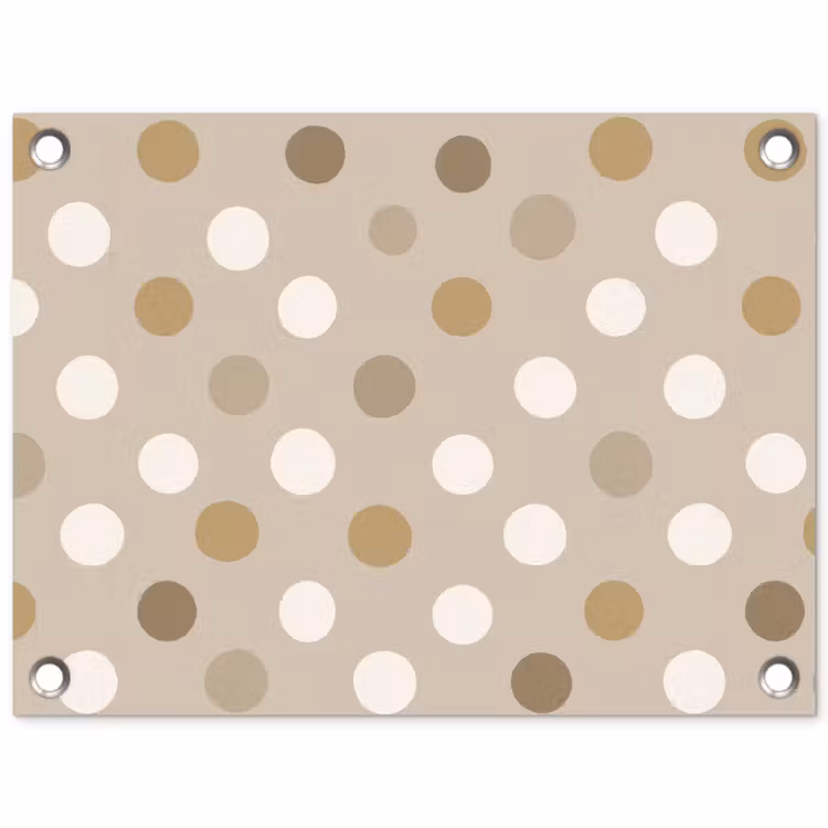 Tuinposter - Polka - Dots - Beige — 1