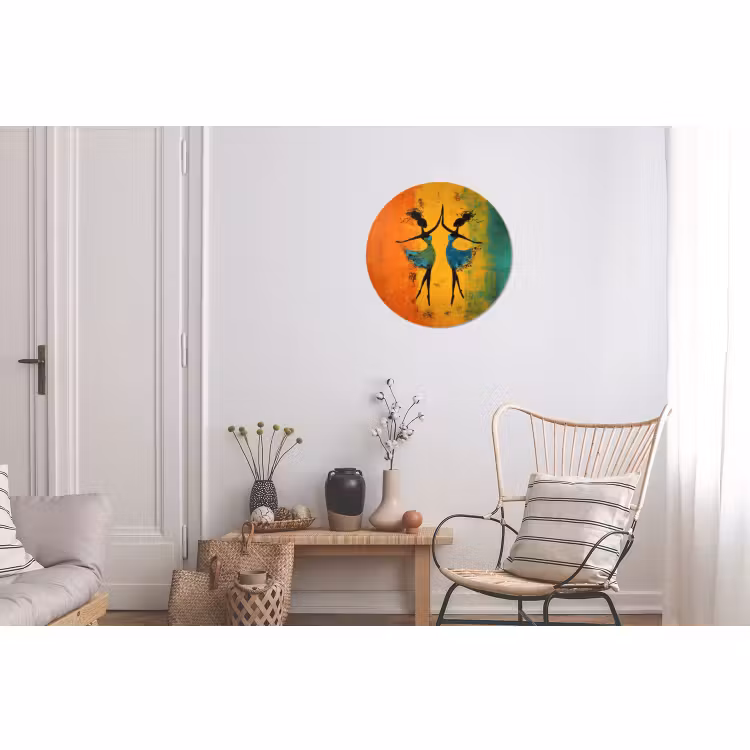 Wandcirkel - Aluminium - Dansen - Vrouwen - Verfstructuur — 2