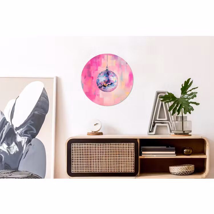 Wandcirkel - Aluminium - Discobal - Pink - Verf — 3