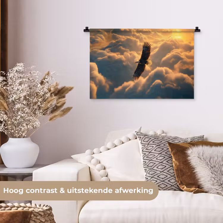 Wandkleed - Adelaar - Wolken - Zon — 4