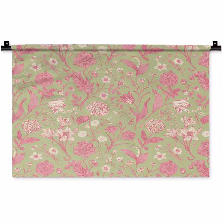 Wandkleed - Classic - Pink - Mint — 1