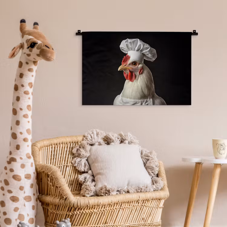 Wandkleed - Kok - Rood - Kip — 5