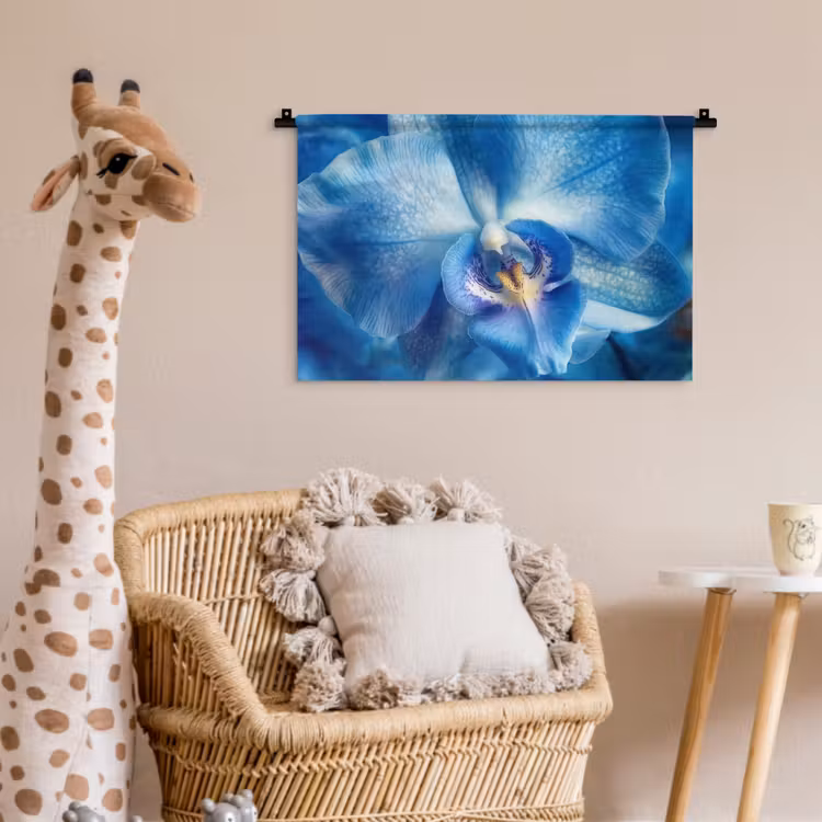 Wandkleed - Blauw - Orchidee - Elegeant — 5