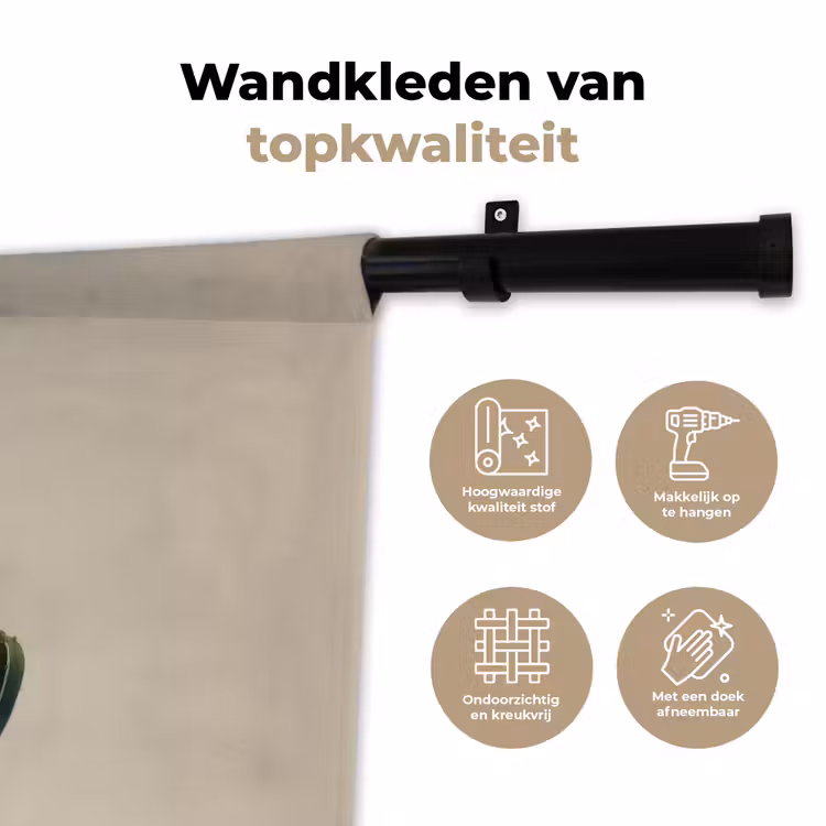 Wandkleed - Cactus - Subtiel - Groen — 3
