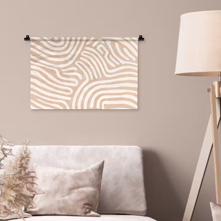 Wandkleed - Beige - Aardspatroon — 2
