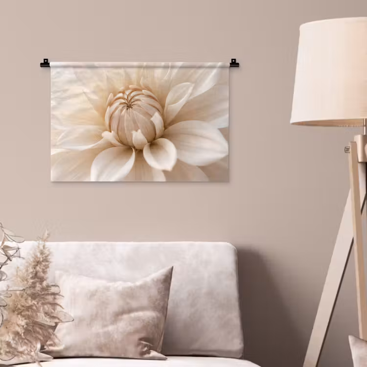 Wandkleed - Bloem - Dahlia - Wit — 2