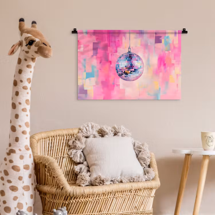 Wandkleed - Discobal - Pink - Verf — 5