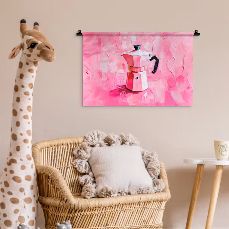 Wandkleed - Roze - Verf - Coffee — 5