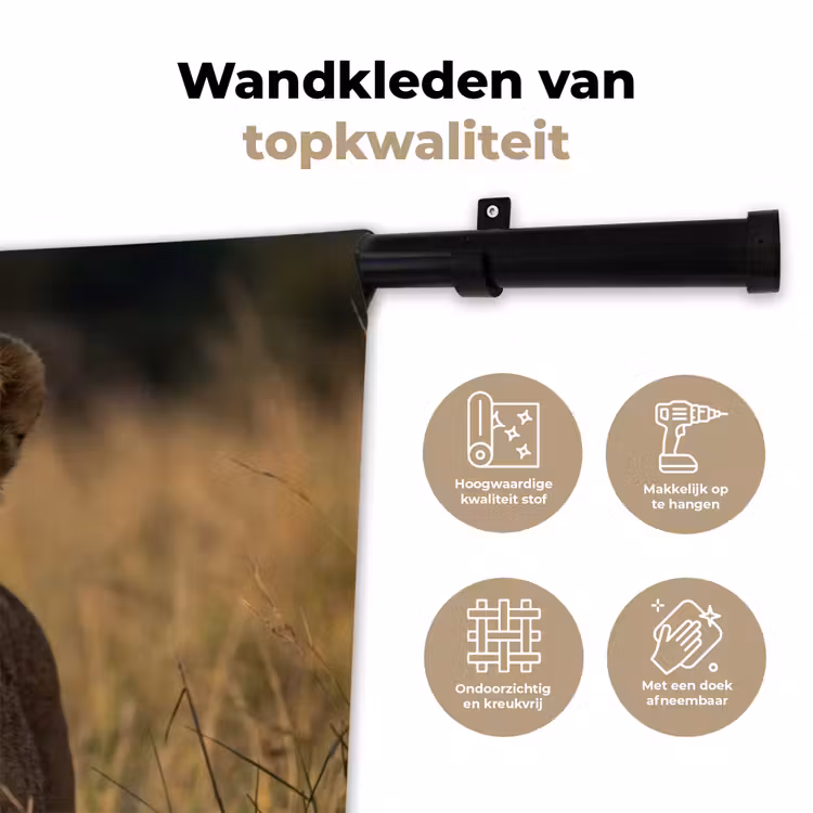 Wandkleed - Leeuwin - Gras - Geel — 3