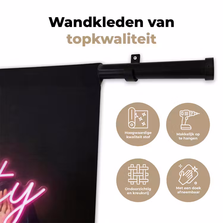 Wandkleed - Ironisch - Tekst - Neon — 3
