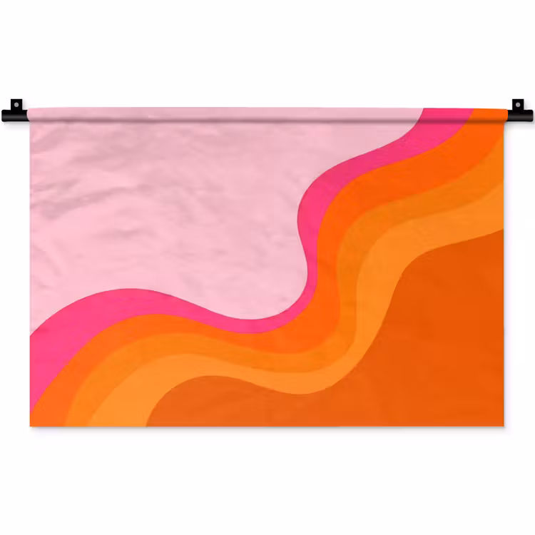 Wandkleed - Retro - Waves - Kleurrijk — 1