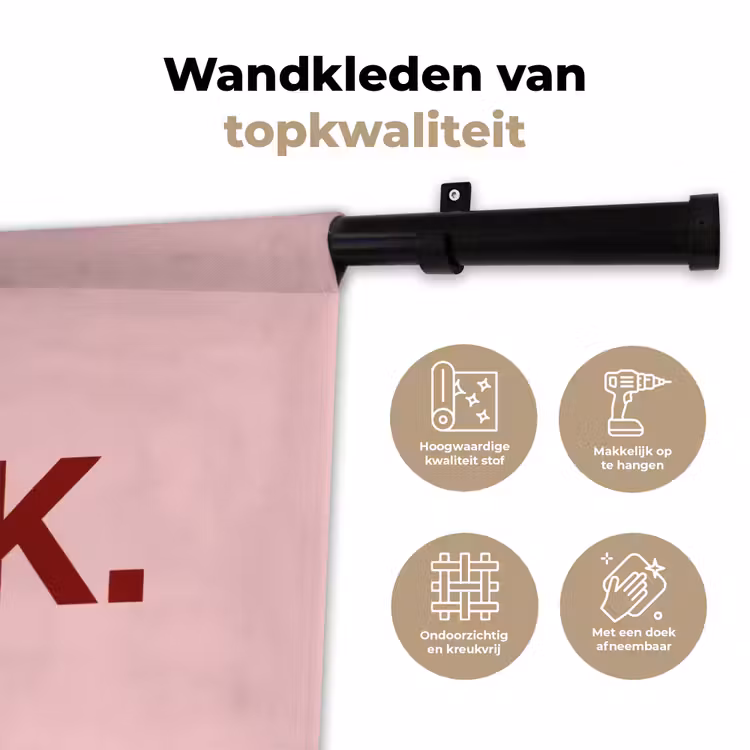 Wandkleed - Statement - Krachtig - Roze — 3