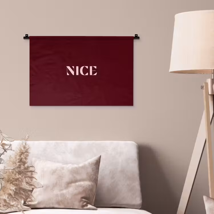 Wandkleed - Nice - Bordeaux - Roze — 2