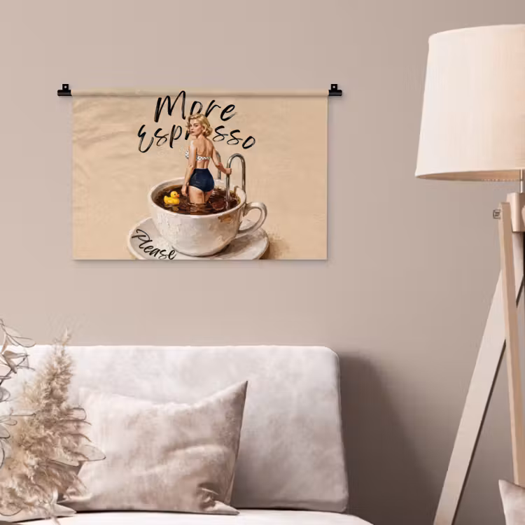 Wandkleed - More espresso - Koffie - Eend — 2