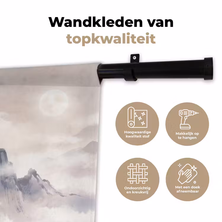 Wandkleed - Bamboe - Azië - Grijs — 3