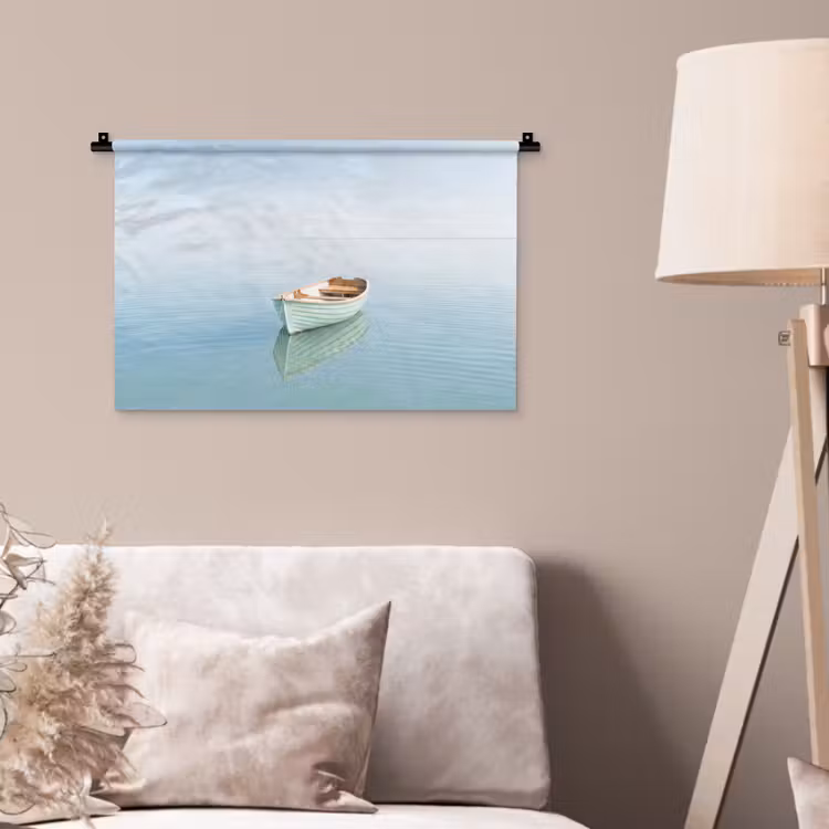Wandkleed - Minimalistisch - Boot - Zee — 2