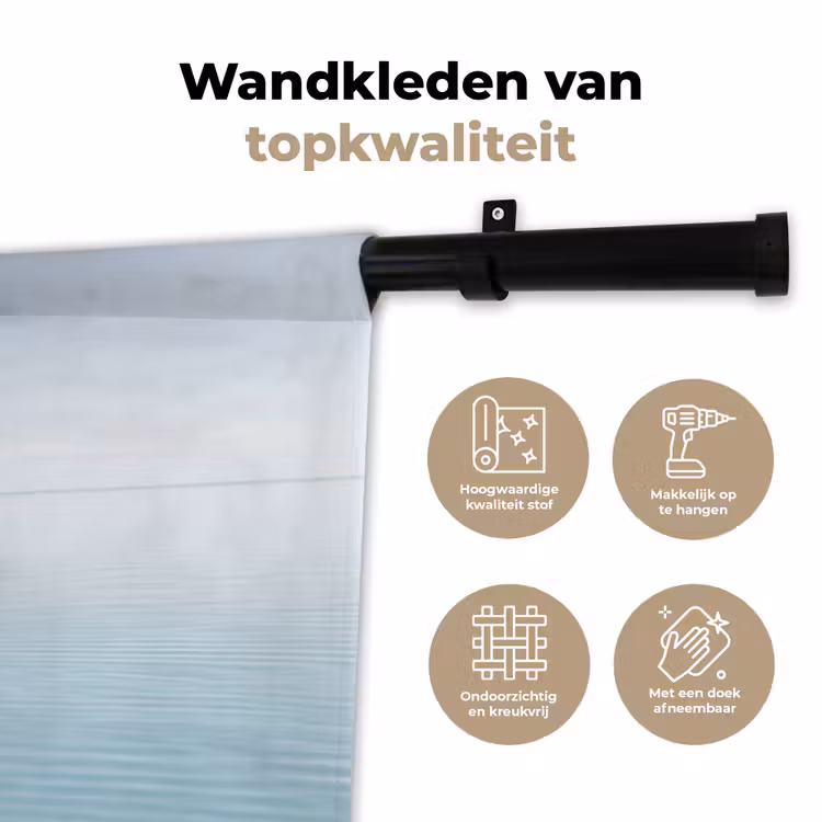 Wandkleed - Minimalistisch - Boot - Zee — 3