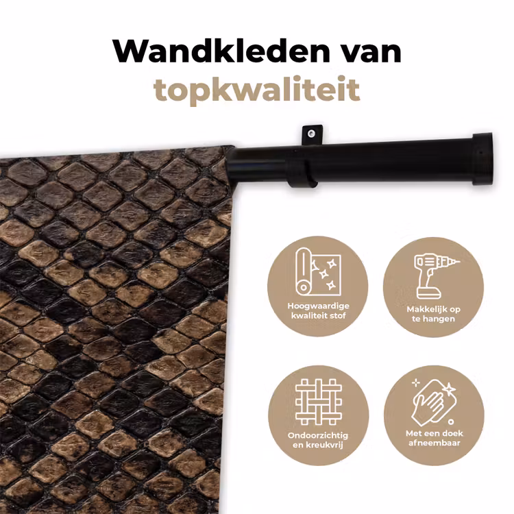 Wandkleed - Python - Schubben - Brons — 3