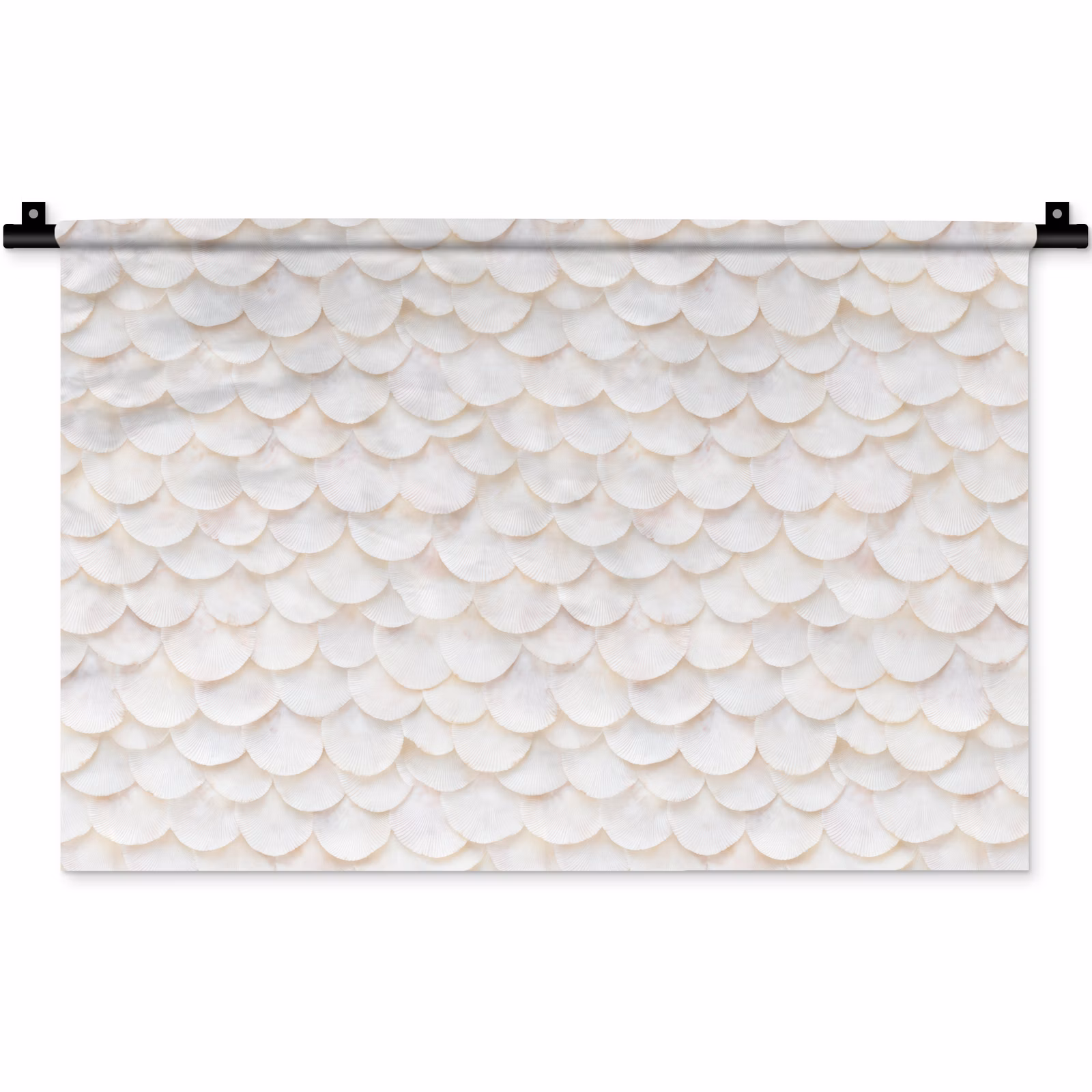 Wandkleed - Schubben - Wit - Elegant — 1