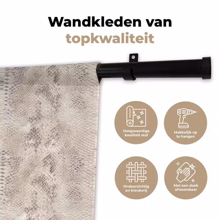 Wandkleed - Slang - Patroon - Beige — 3