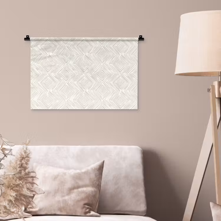 Wandkleed - Abstract - Ruiten - Beige — 2