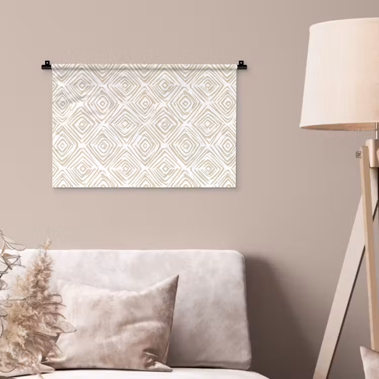 Wandkleed - Abstract - Ruit - Beige — 2