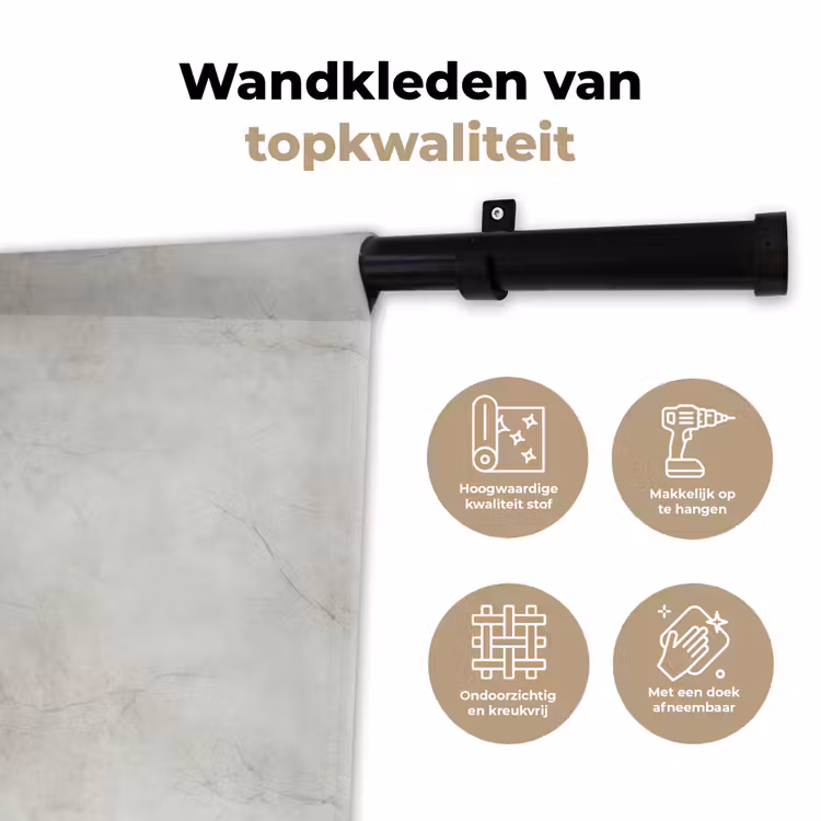 Wandkleed - Grijs - Marmer - Aders — 3