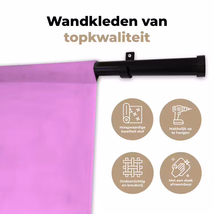 Wandkleed - Soft - Lavender - Roze — 3