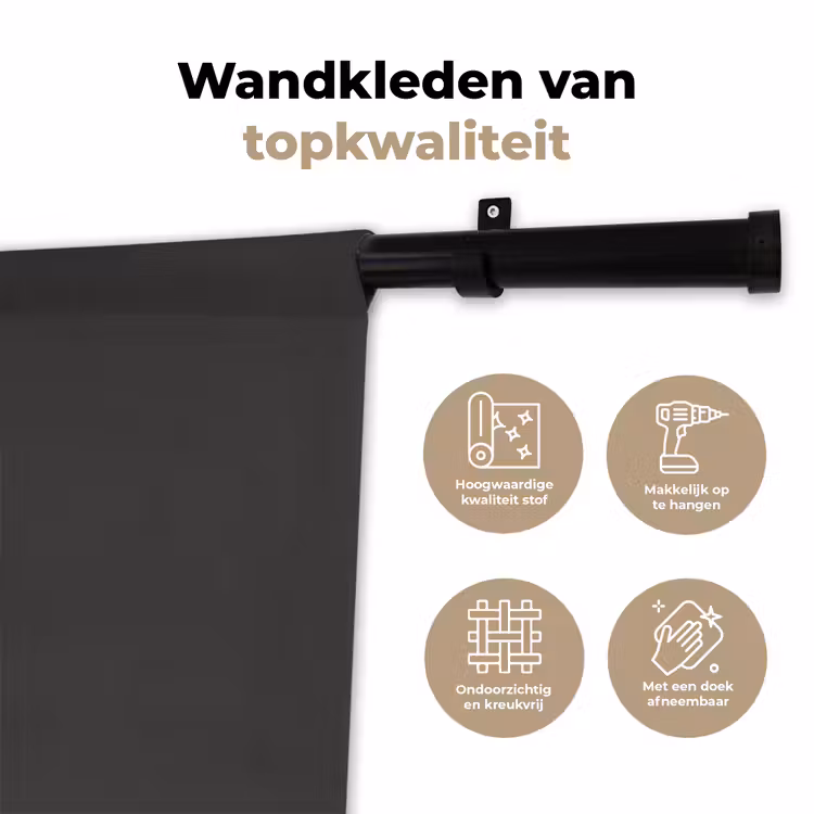 Wandkleed - Charcoal - Grijs- Grey — 3