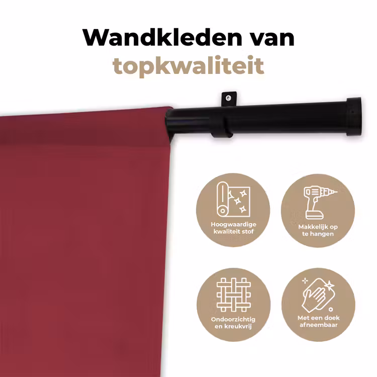 Wandkleed - Antique - Ruby - Rood — 3