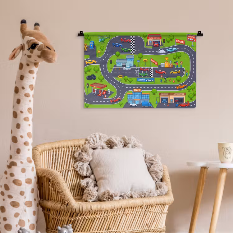 Wandkleed - Circuit - Auto - Cartoon — 5