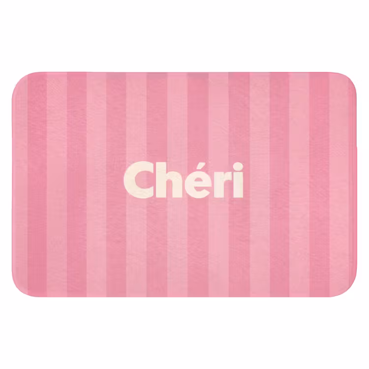 WC Mat - Gestreept - Roze - Chéri — 1