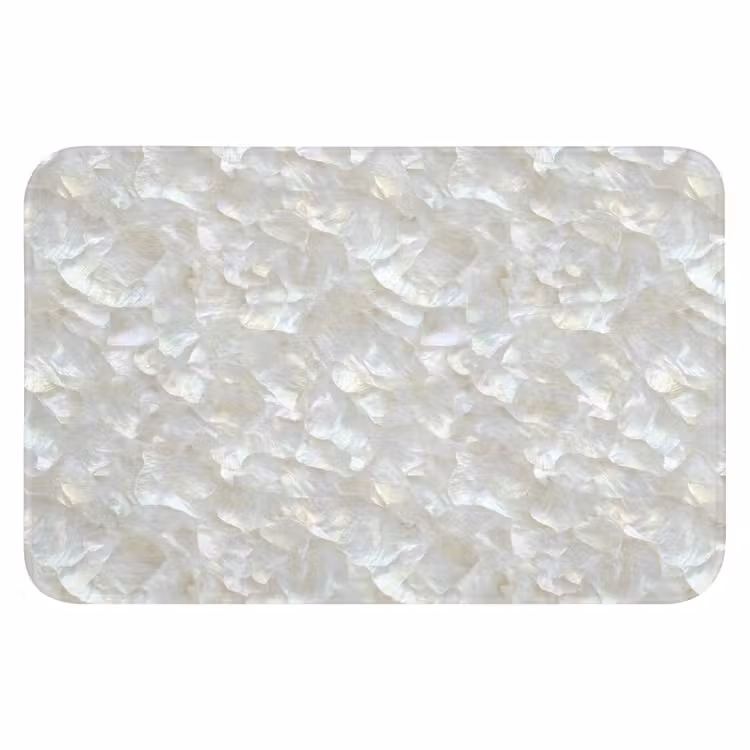 WC Mat - Parelmoerglans - Wit - Schelp — 1