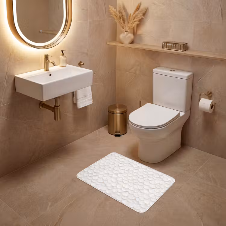 WC Mat - Schubben - Wit - Elegant — 4
