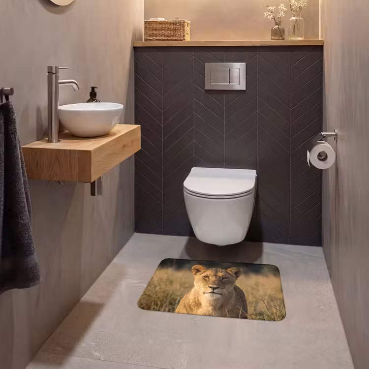 WC Mat - Leeuwin - Gras - Geel — 2