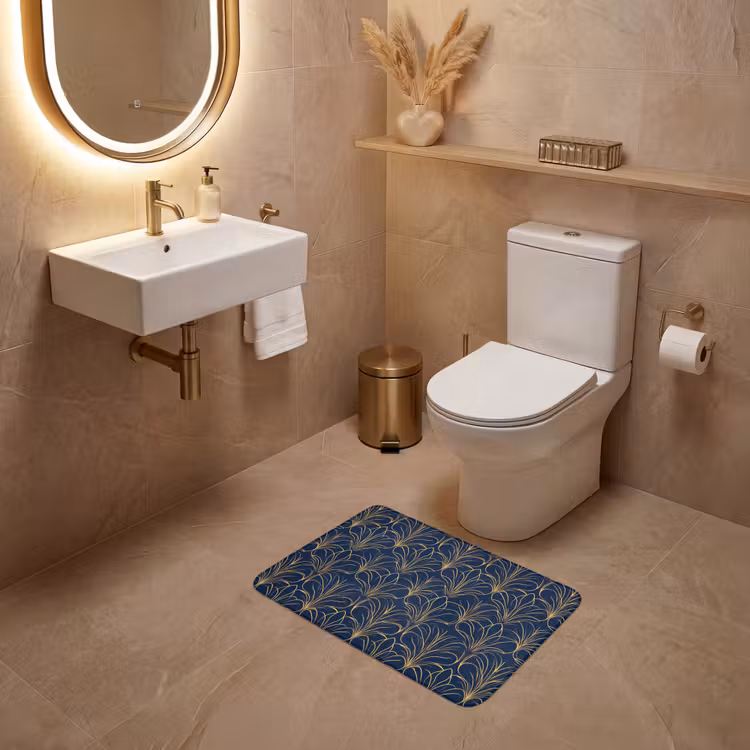 WC Mat - Deco - Waaier - Blauw — 4