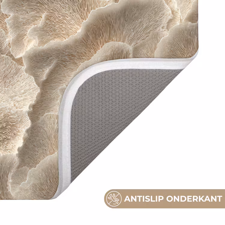 WC Mat - Waaierstructuren - Beige - Vezeltextuur — 3