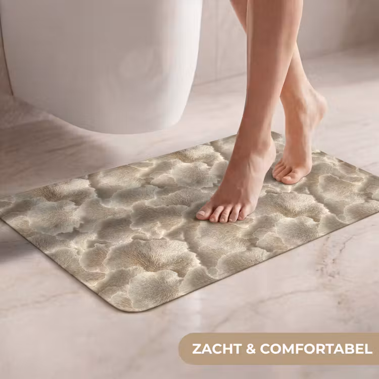 WC Mat - Waaierstructuren - Beige - Vezeltextuur — 7