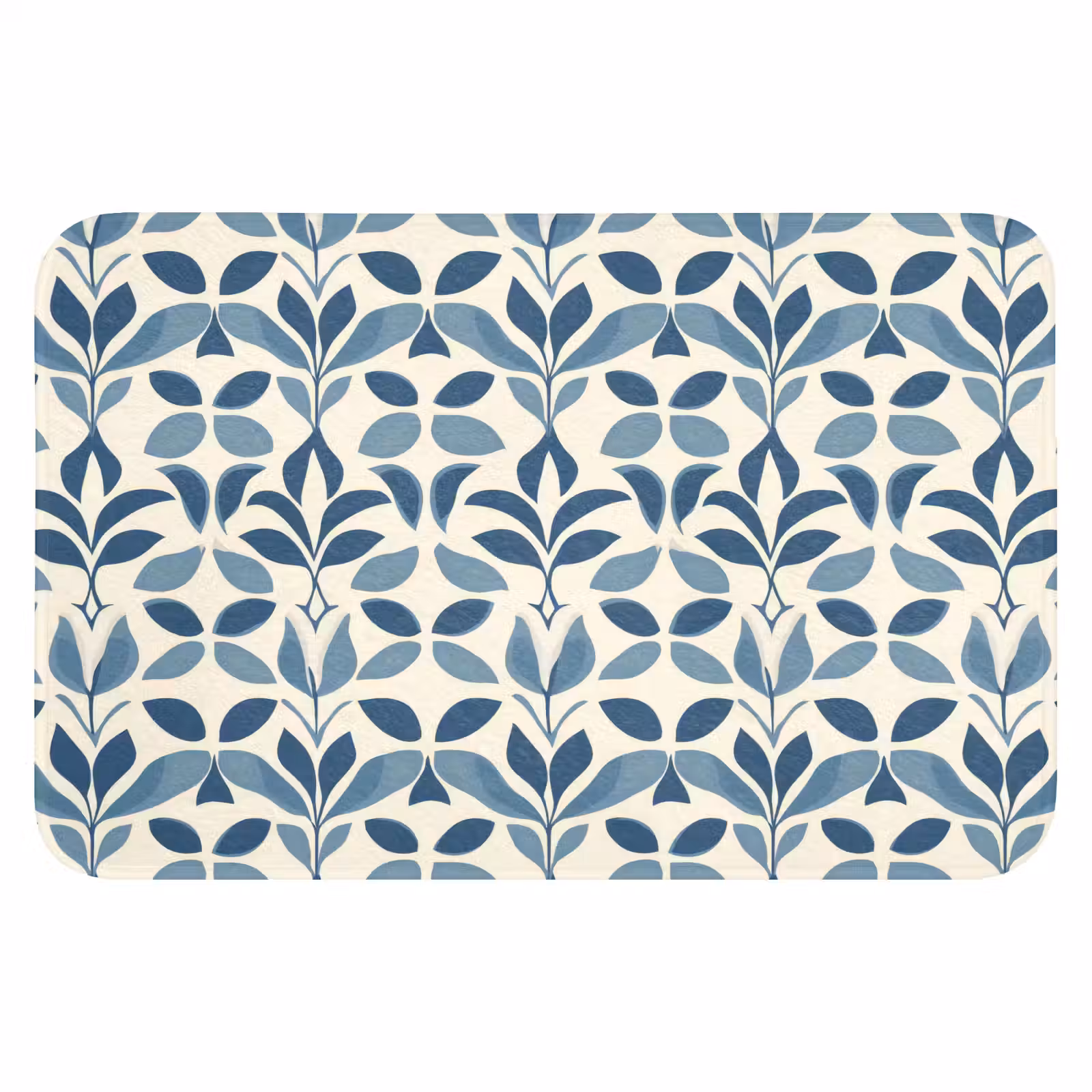 WC Mat - Flora - Modern - Blauw — 1