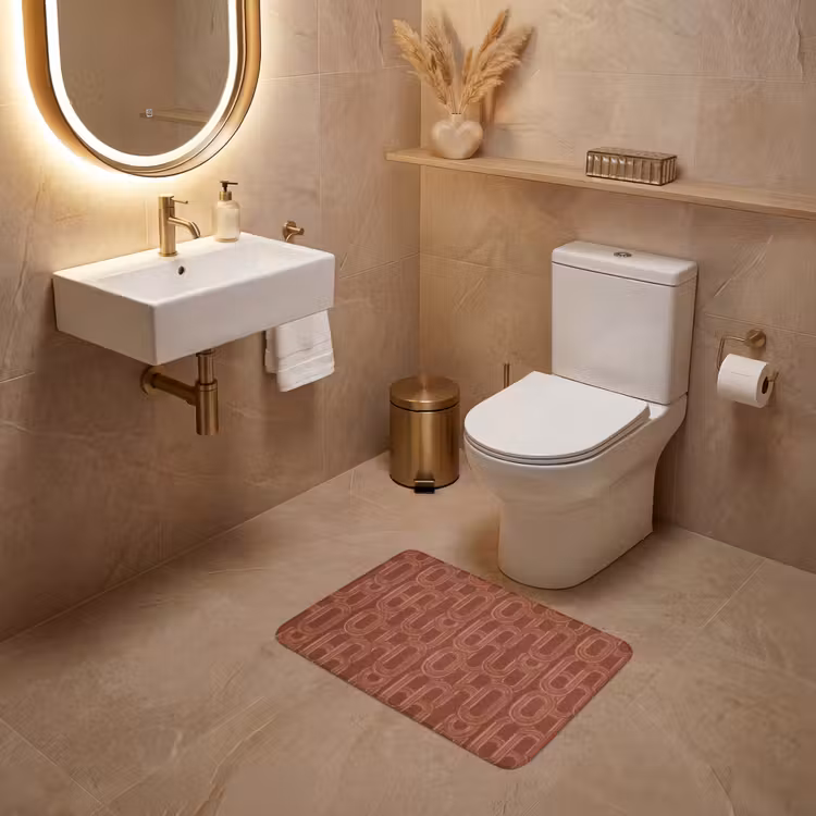 WC Mat - Abstract - Textuur - Bruin — 4