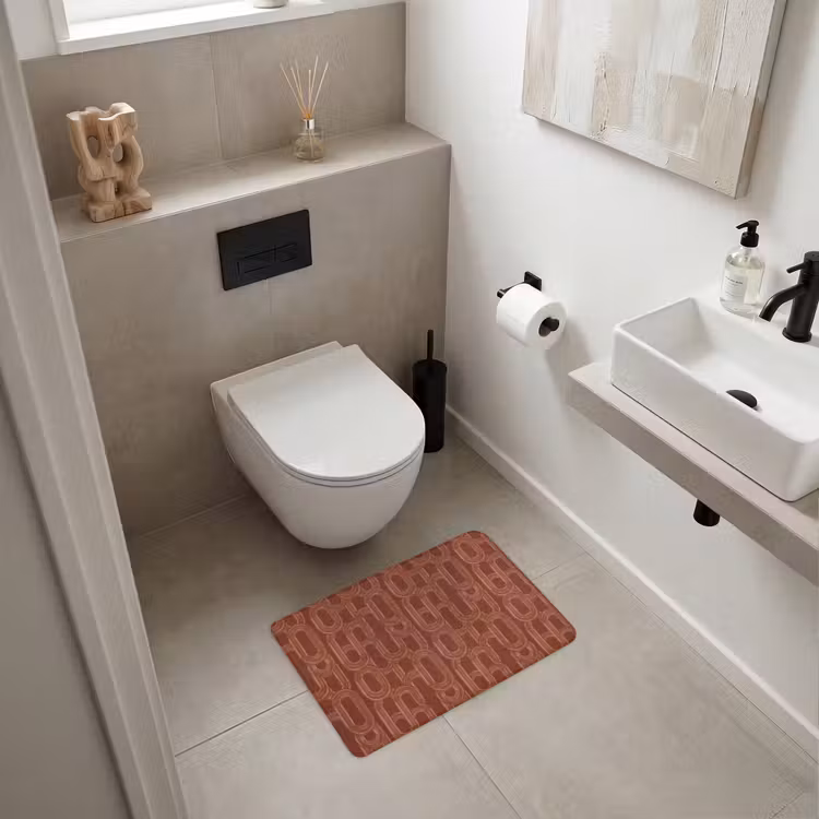 WC Mat - Abstract - Textuur - Bruin — 6